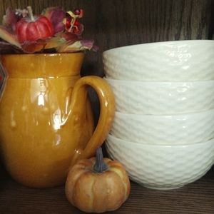 AEx VINTAGE Varages French Basket Weave Bowls, Set of 4. COPY